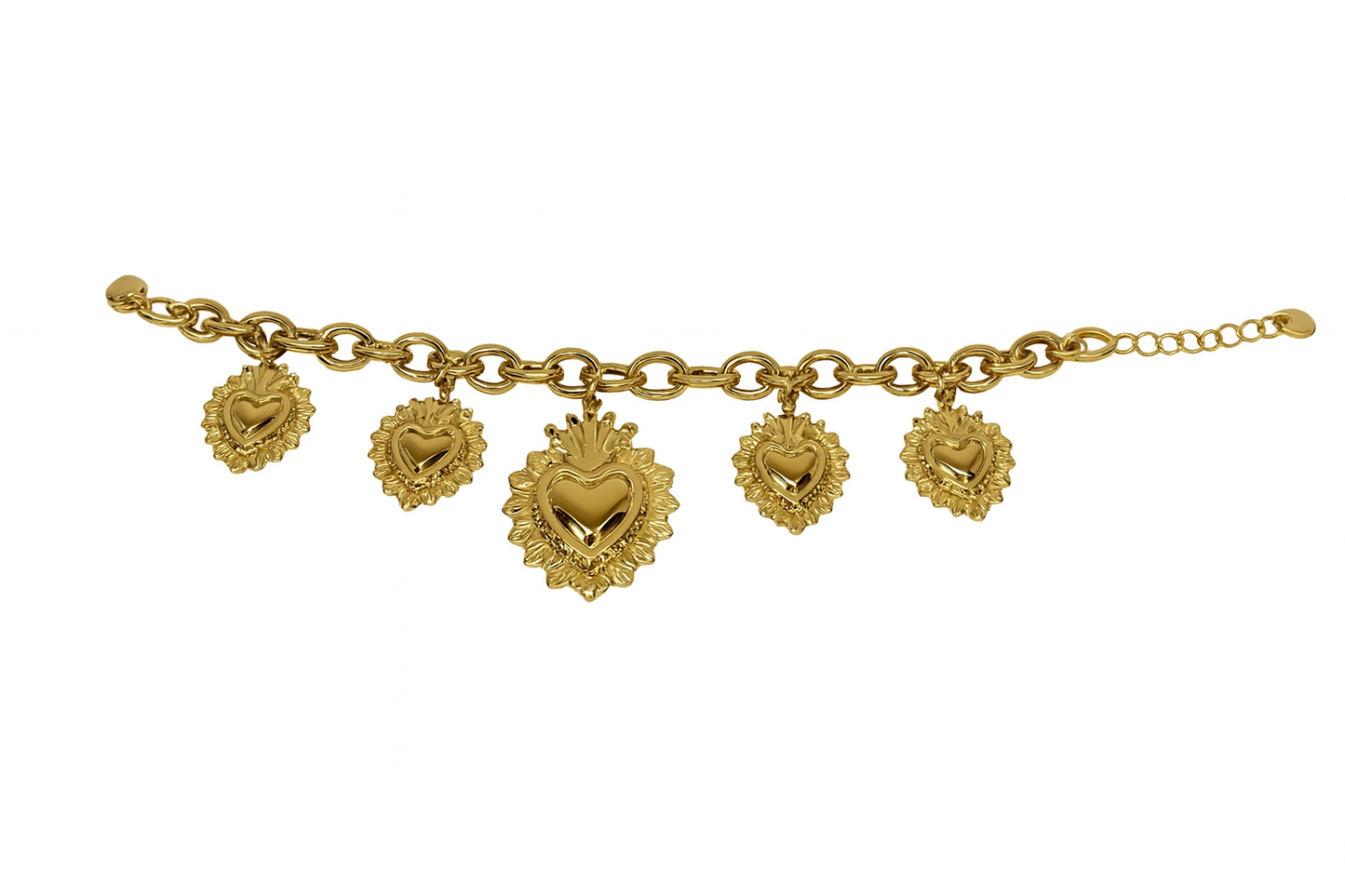 Bracciale cuore sacro gold