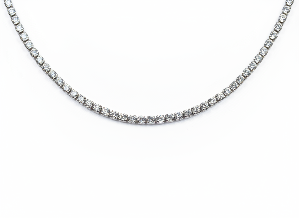 Collana tennis silver