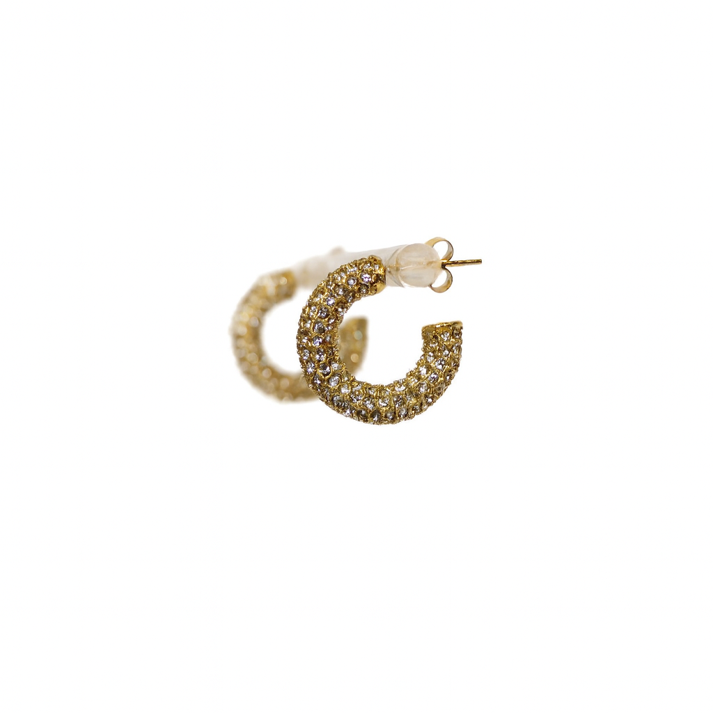 Orecchino strass gold