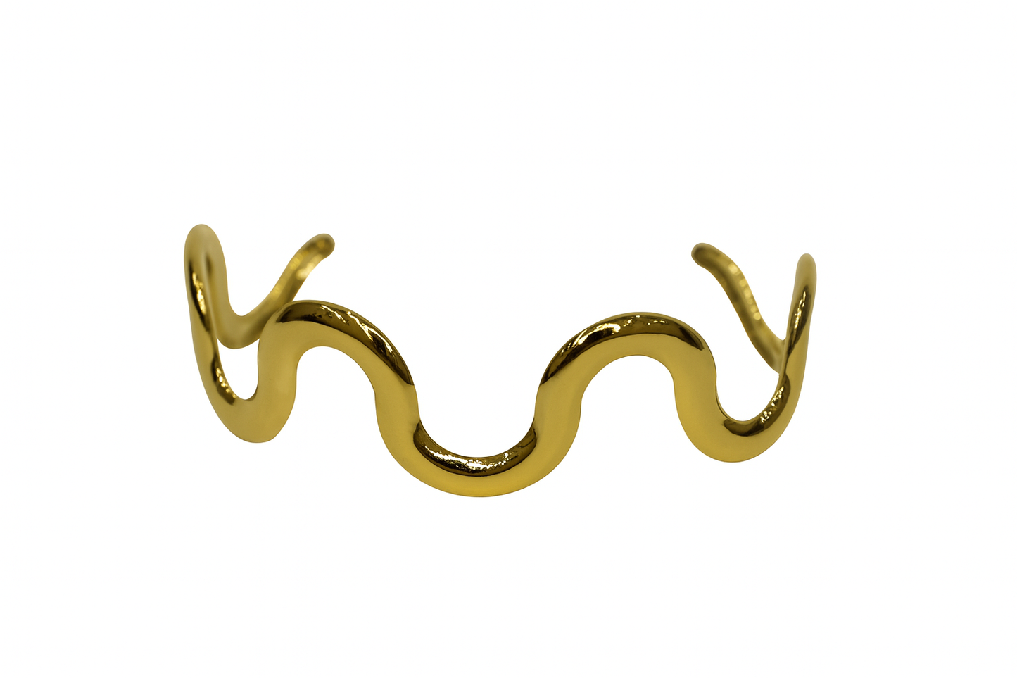 Bracciale rigido onda gold