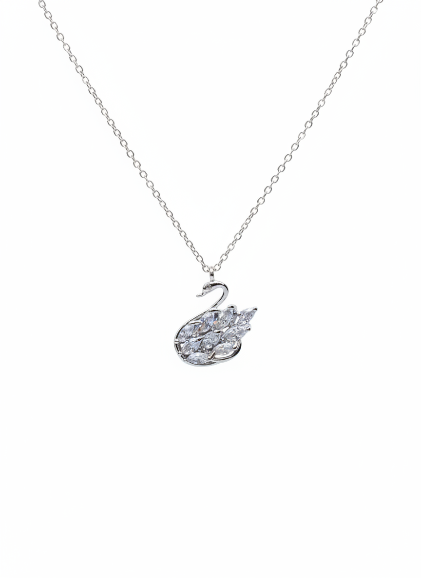 Collana swan silver