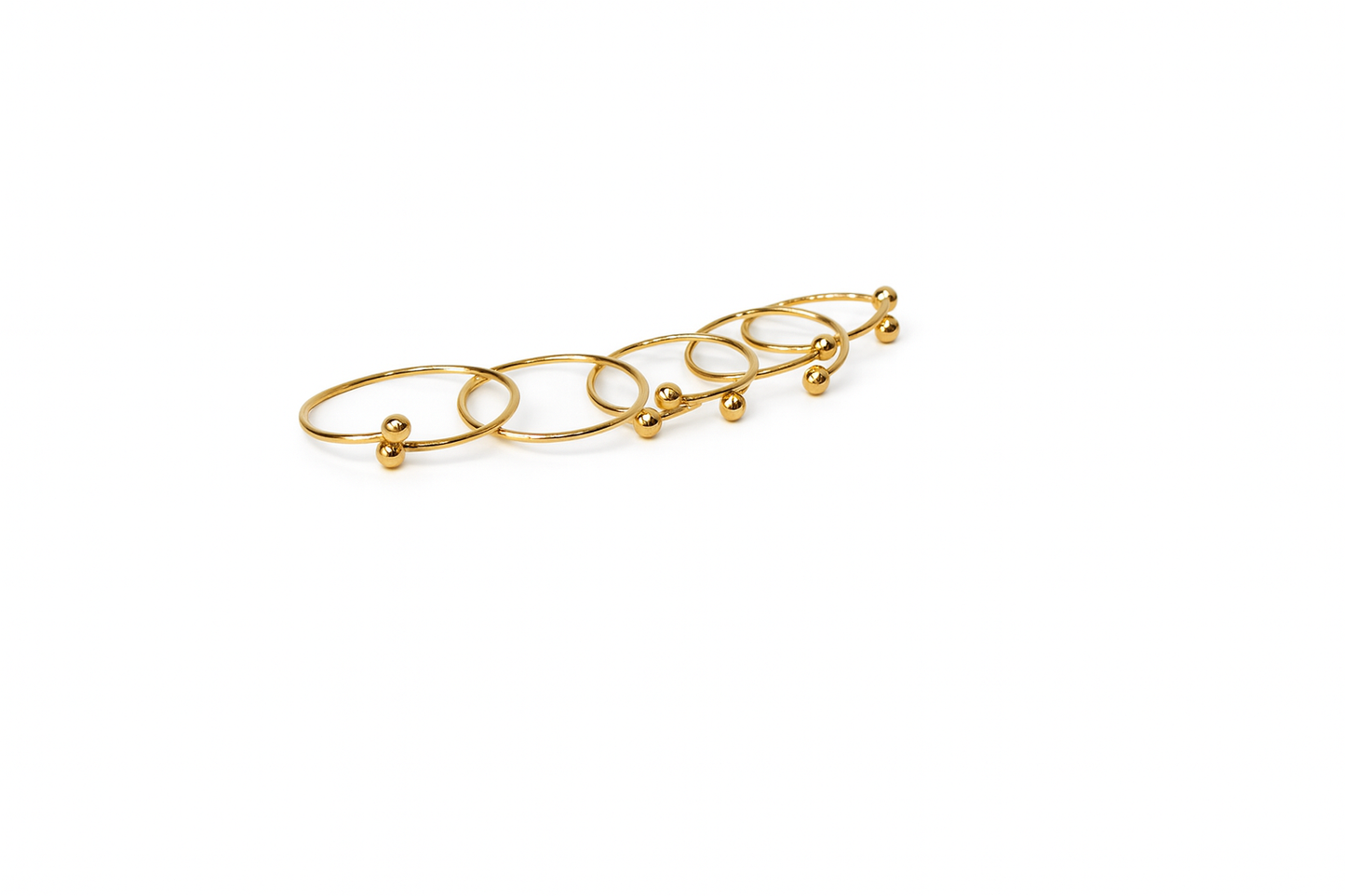 Set 5 fedine basic gold