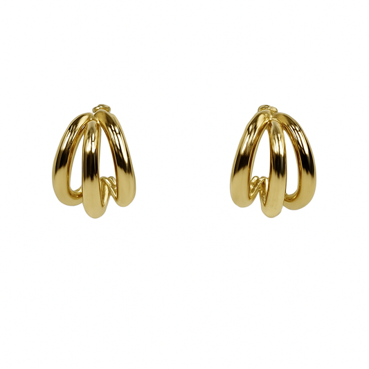 Orecchino tris gold