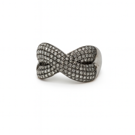 Anello treccia silver